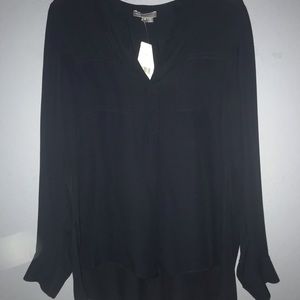 Vince Anthropologie black silk blouse/Sz m-l/$268*